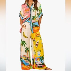 Colorful Printed Women's Resort Set